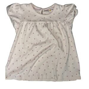 NWOT Mini Boden Pointelle Pink Dot Tee Size 7-8 Years